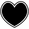 Heart black outline