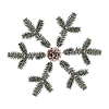 Snowflake from fir branches