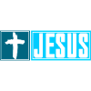 JESUS Cross -blue-
