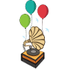 Gramophone with Balloons