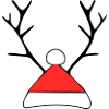 Christmas hat with antlers