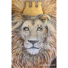 King. Lion with golden crown.