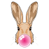 Lapin avec chewing-gum