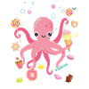 Oktopus Kuchen Kinder Tintenfisch