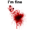 I'm Fine Zombie Costume Funny Blood Joke Idea