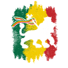 Rastafarian Reggae Flag with Rasta Lion Of Judah