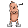 Funny Sausage Insulted Liver Sausage