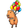 Capibara Capibara Met Ballonnen Capibara