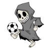 Sensenmann mit Fußball