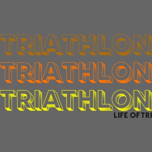 Retro Tri colour Triathlon Design