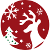 Christmas time, reindeer, Christmas tree