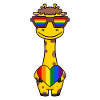 Giraffe Regenbogen Farben
