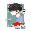 Anime Boy Koi Karpe Æstetisk Anime Merch