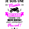 Mamie motarde, cadeau grand-mère,moto,bikeuse