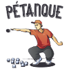 Petanque two players with boules balls boules boule
