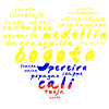 Villes Colombie Drapeau Cœur