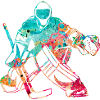Cool ice hockey goalkeeper