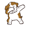 Dabbing Bouledogue Anglais Amour Britannique