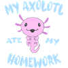 Funny axolotl for school
