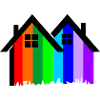 Bunte Häuser streichen