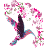 kolibri,aquarell,Illustration,blumen, ranke,floral