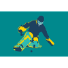 Hockey Goalie turquoise