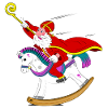 Sinterklaas on Rocking Horse