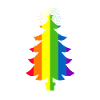 Regenbogen-Weihnachtsbaum LGBTQ Christmas Rainbow