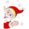 Froher Weihnachtsmann Schneegruß