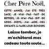 Cher Père Noël cadeaux