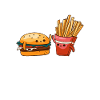 Cheeseburger Burger Hamburger Pommes Gift
