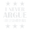 I never argue