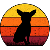 Chihuahua Retro Sunset Bandana