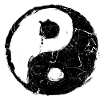 Yin Yang Vintage Retro Logo Taoismo Buddismo Idea