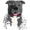 American Bully XL Polygon artistically designed