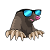Mole with sunglasses