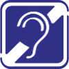 Deaf, hard of hearing, deafness, hearing loss sign
