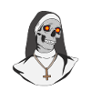 Satan Nun Antéchrist Crâne Satan