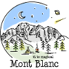 Mont Blanc Montblanc TMB Hiking Line Art Souvenir