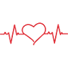 Heart with heart rate