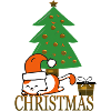 Lustige Weihnachtskatze