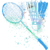 badminton,federball,aquarell, ,graffiti,