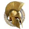 spartan helmet gold sparta symbol