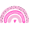 Pink rainbow with heart