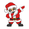 Dancing Santa with glasses