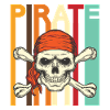 Retro Pirate Skull Design