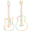 Guitarist Gift Rainbow Strings Musician