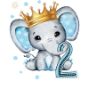 Kids 2nd Birthday Elephant Boy