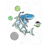 Aromatic shark in space