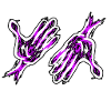 mains violettes